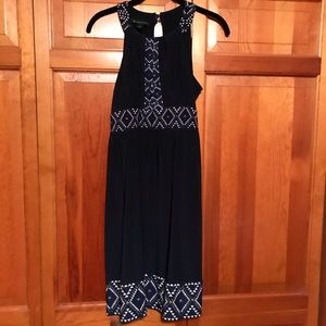 Navy blue sleeveless dress